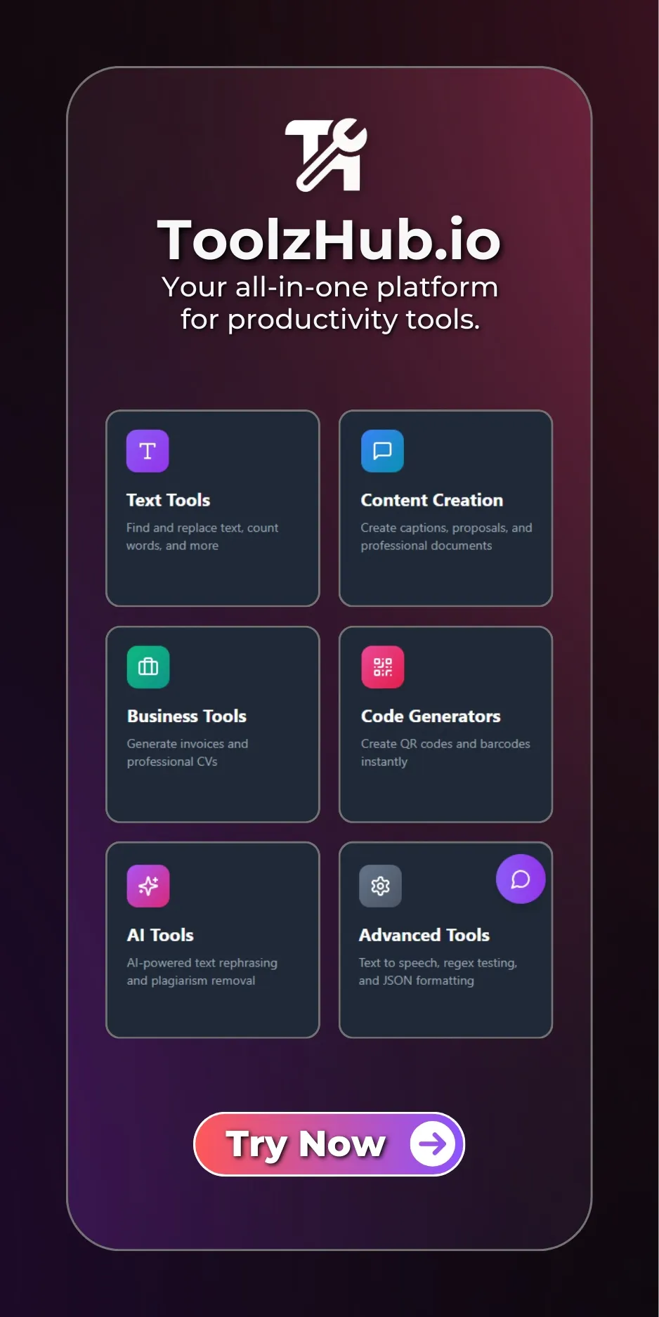ToolzHub 제품 배너