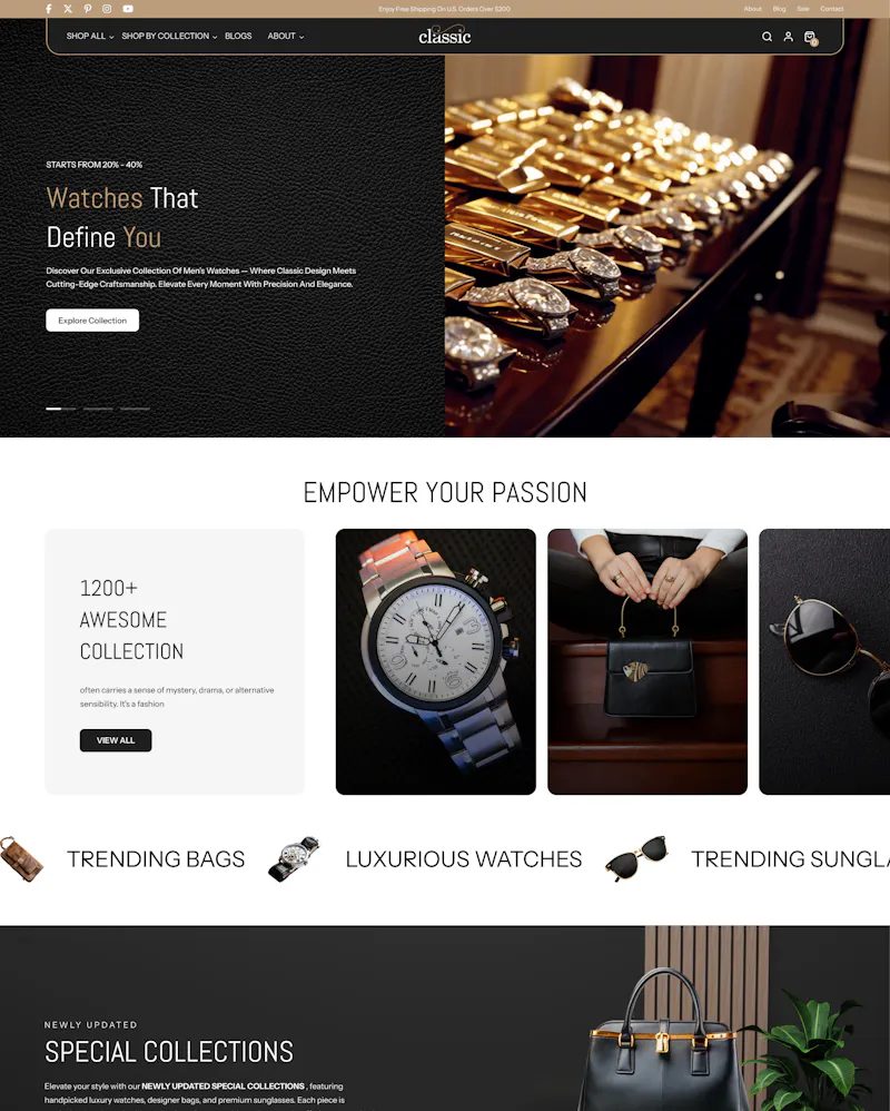 Choice Luxury Shopify Theme screenshot 1