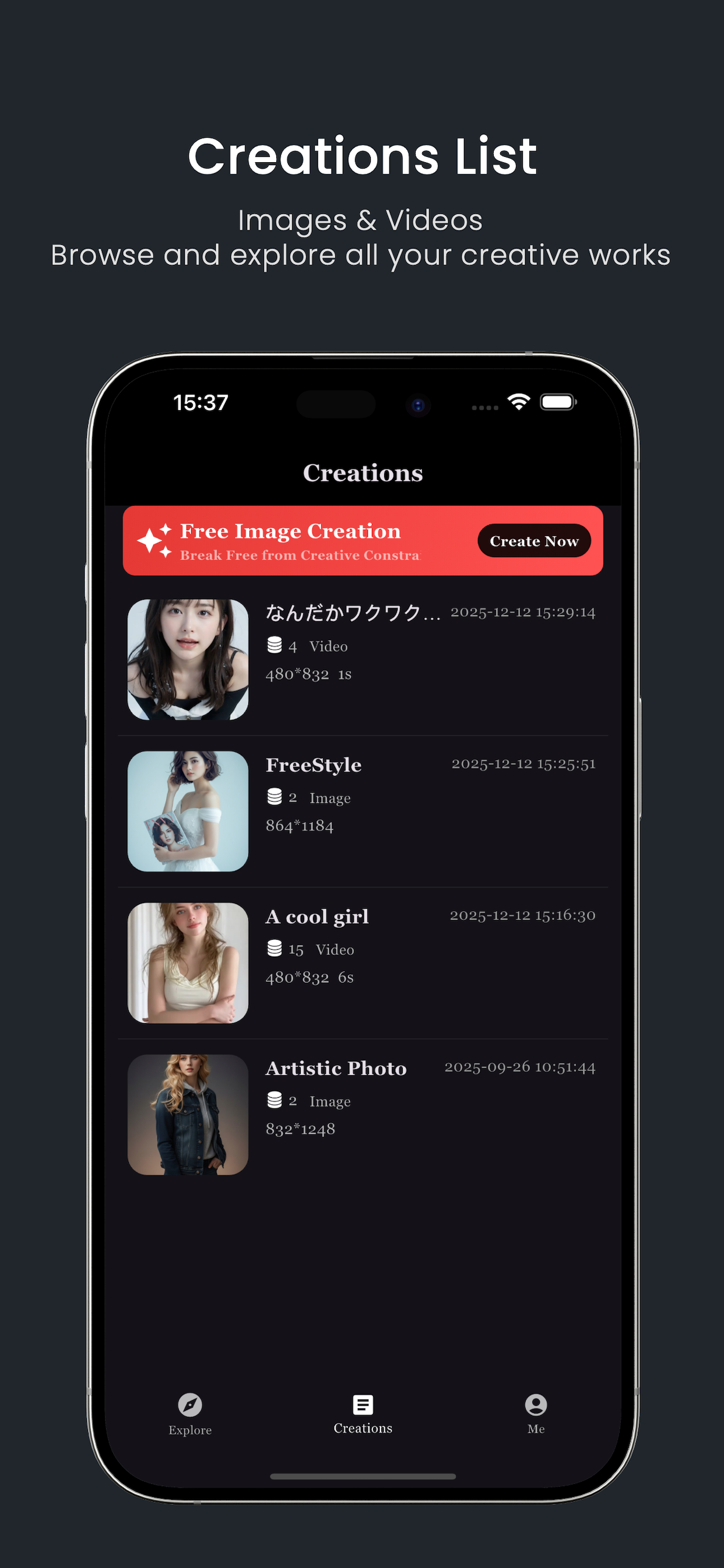 Vibe Imagine:AI Art Image to Video Maker gallery image