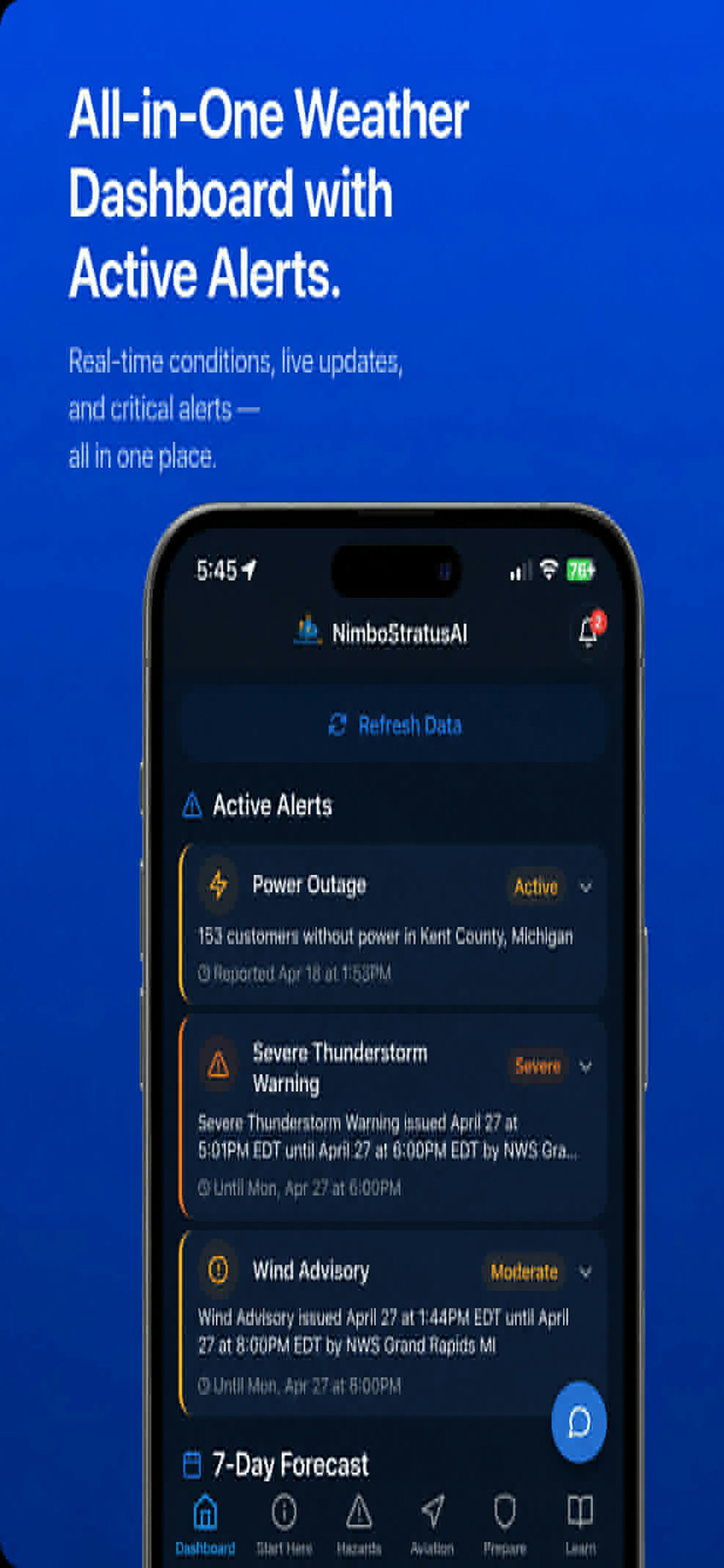 NimboStratusAI Weather Hazard App gallery image