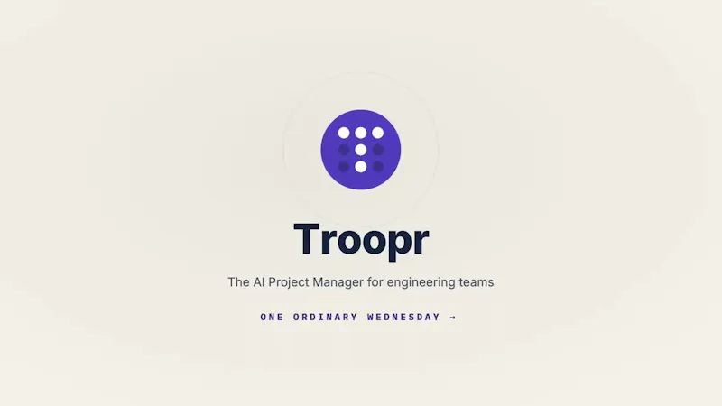 Troopr AI Scrum Master screenshot 1 (video preview)