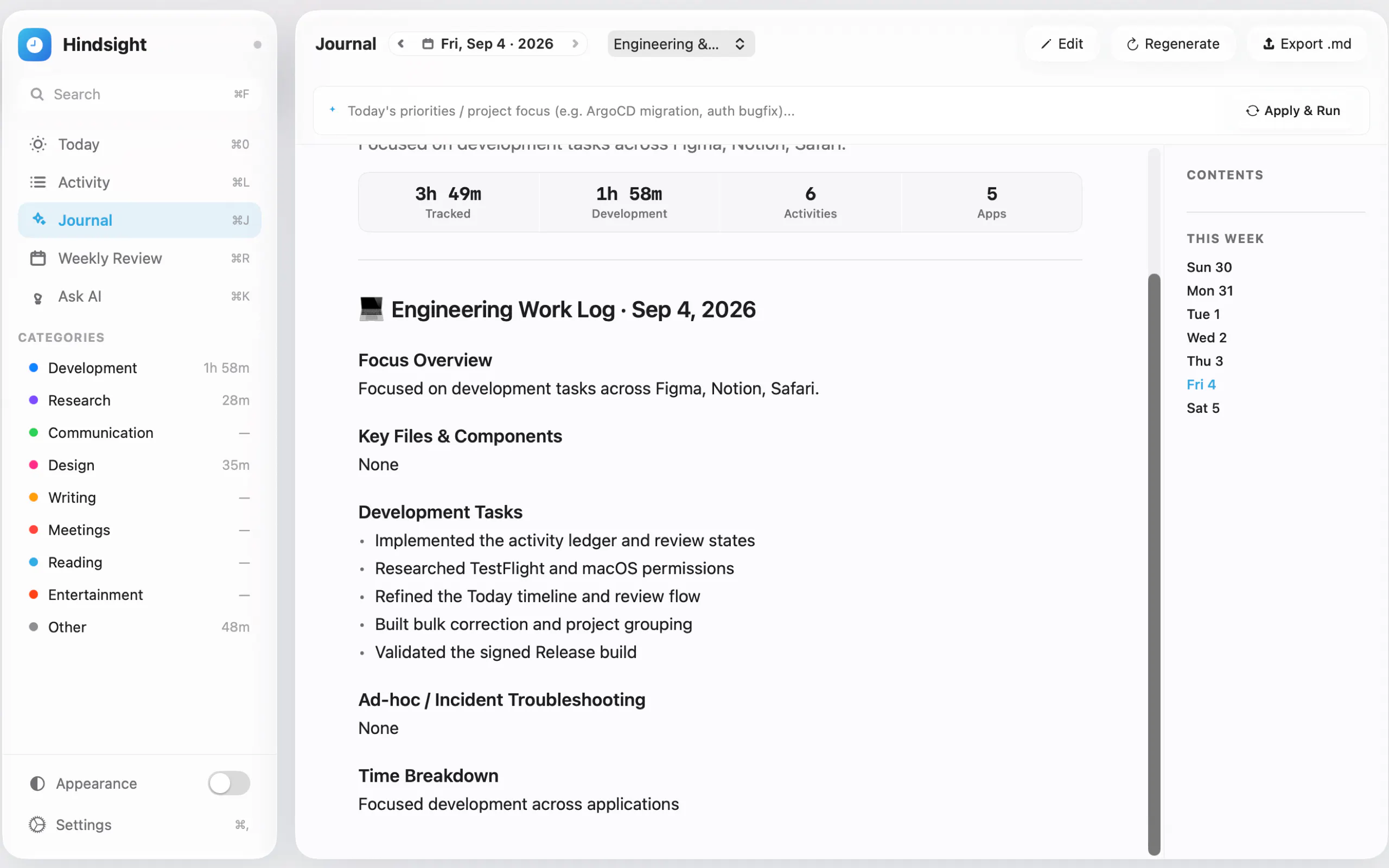 Hindsight: Work Timeline gallery image