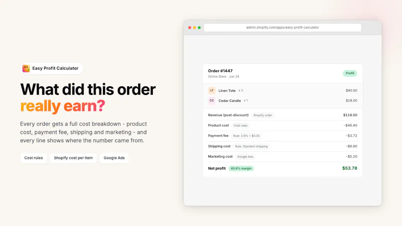 Easy Profit Calculator screenshot 2