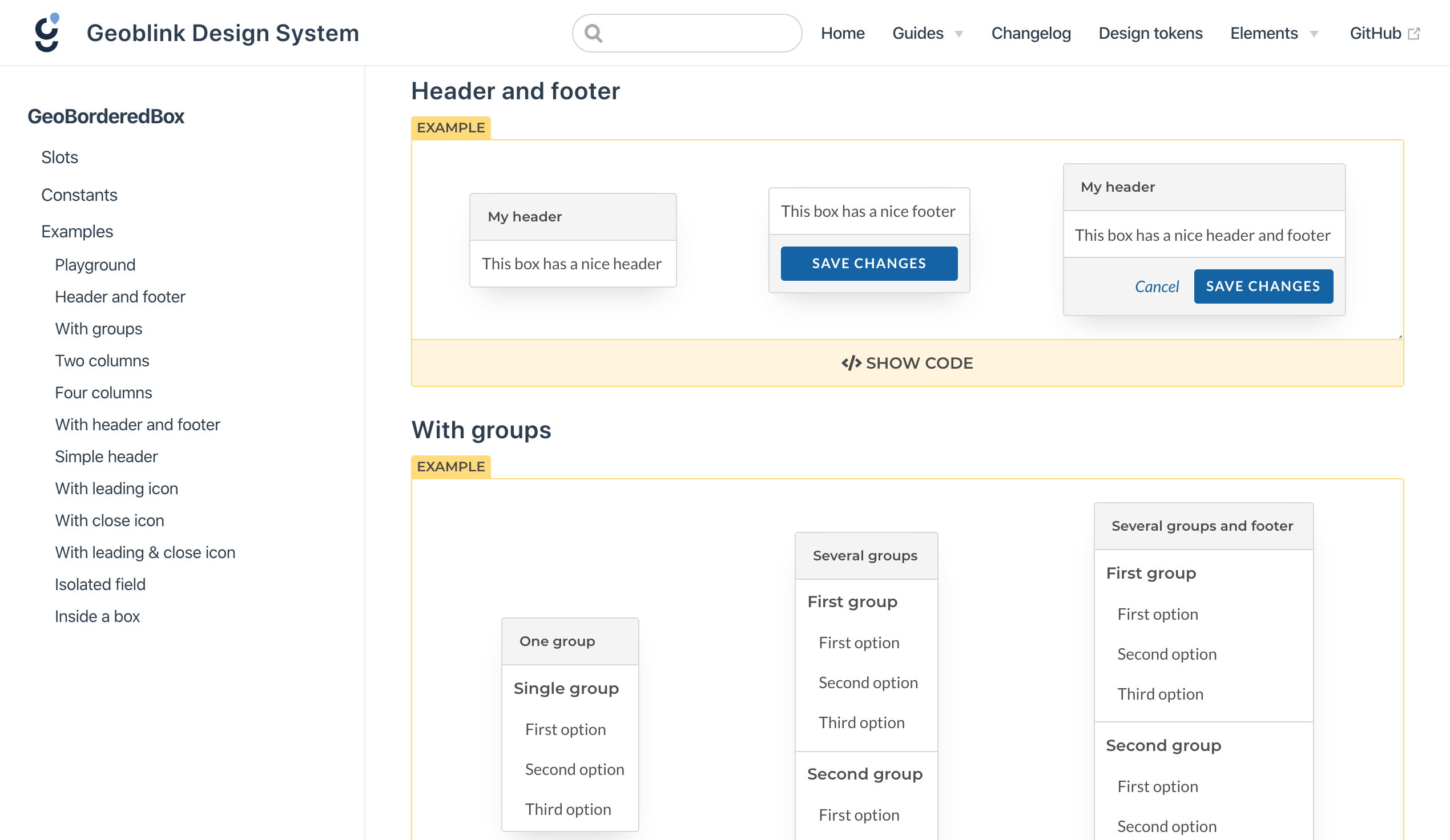Geoblink Design System gallery image