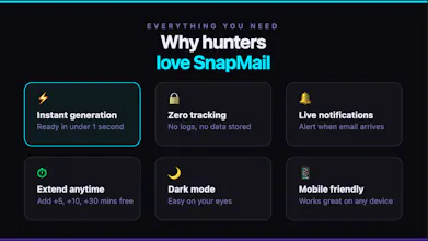 SnapMail-Free Temporary Email in Seconds gallery image