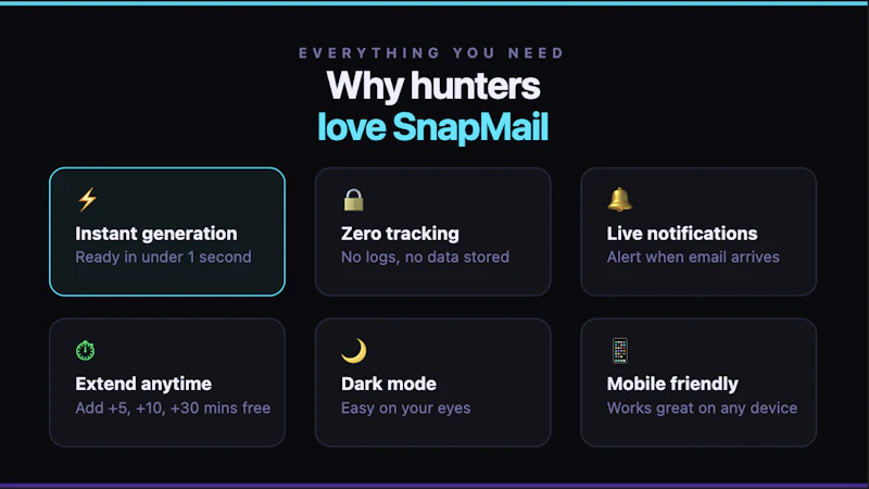 SnapMail-Free Temporary Email in Seconds screenshot 2