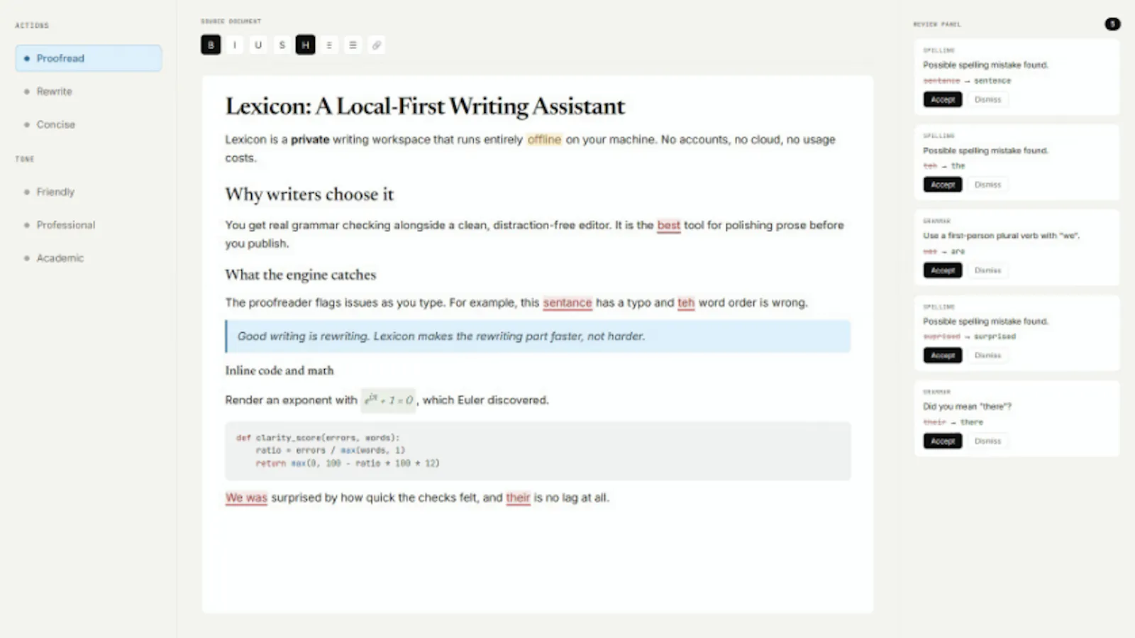 Lexicon screenshot 2
