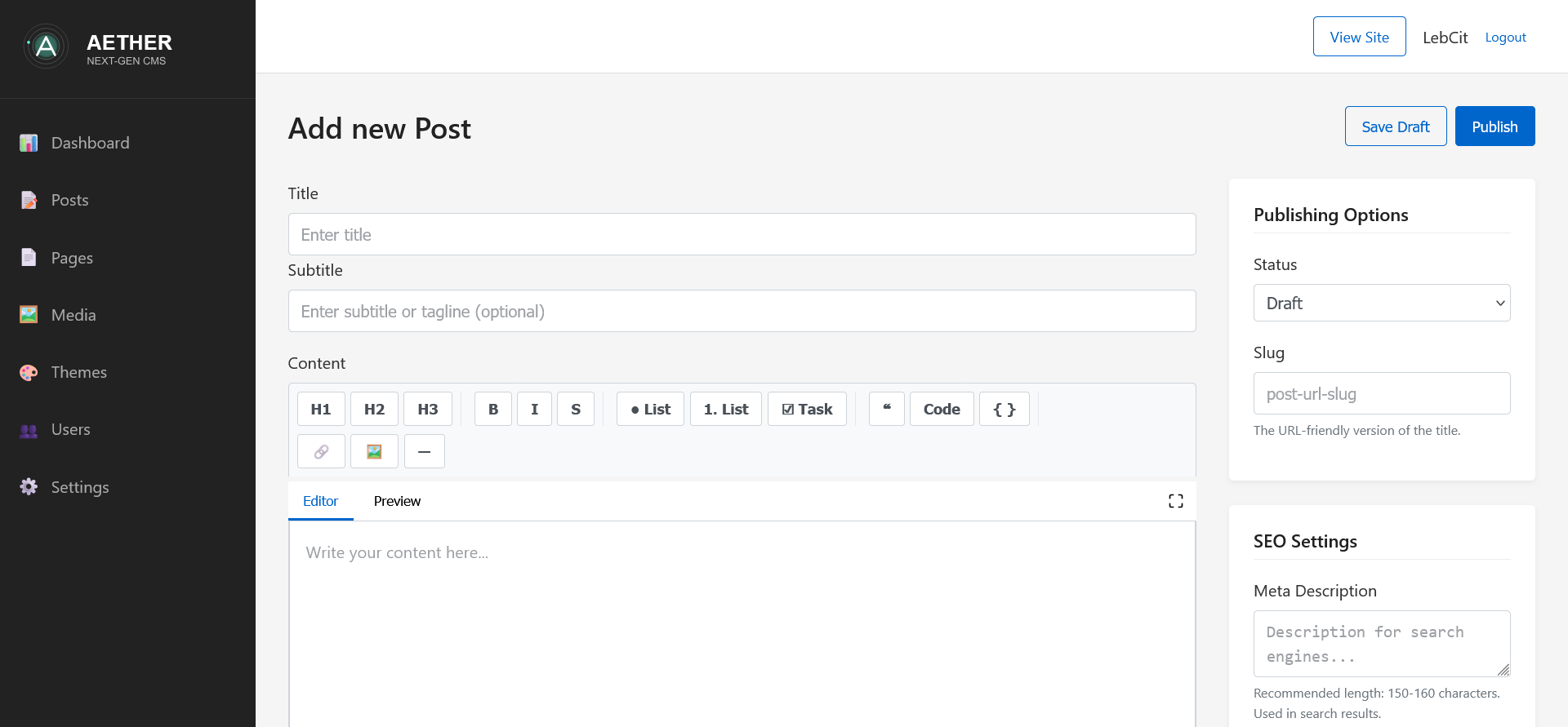 Etere cms - NODE.JS di nuova generazione CMS costruita per creatori, devs e team. media 3