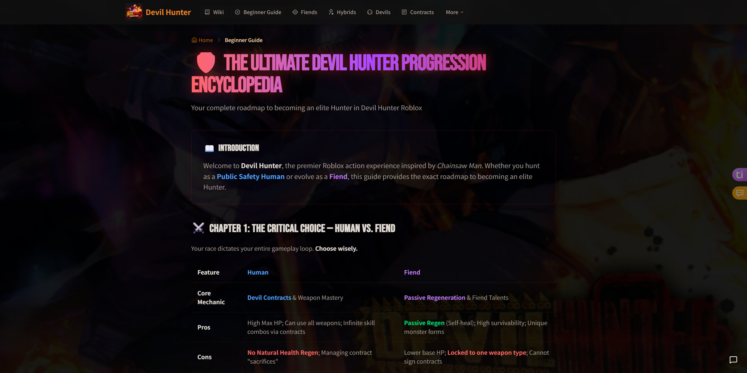 Devil Hunter Wiki - Screenshot 3 showing product features and functionality