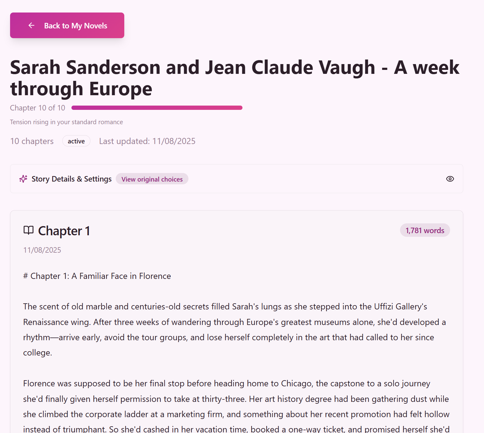 Romance Novel AI gallery image