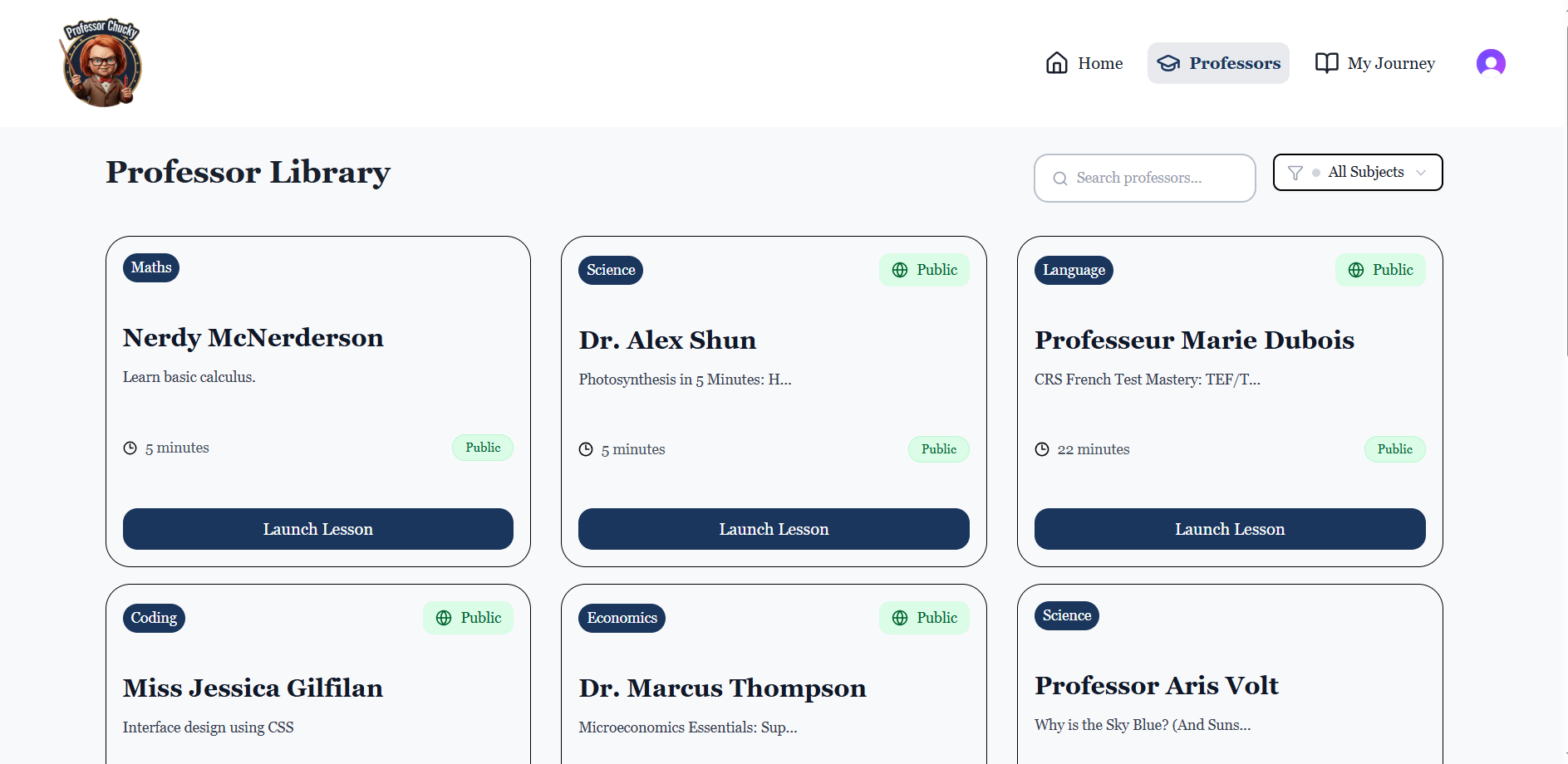 Professor Chucky - Main product screenshot demonstrating key features and user interface