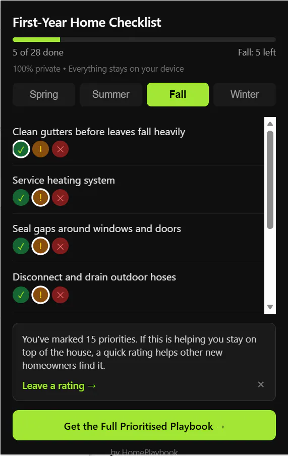 First Year Home Checklist gallery image