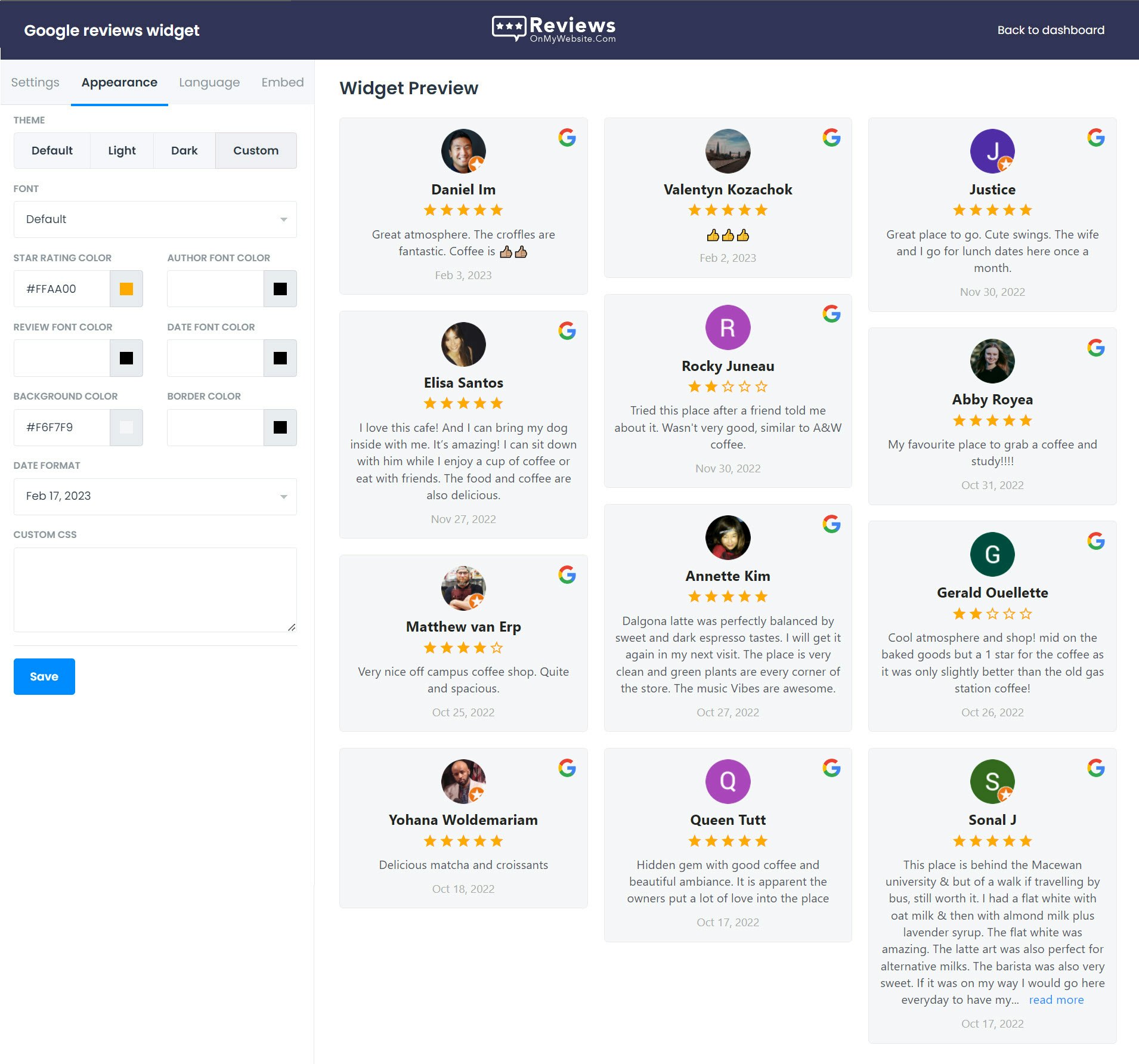 ReviewsOnMyWebsite gallery image