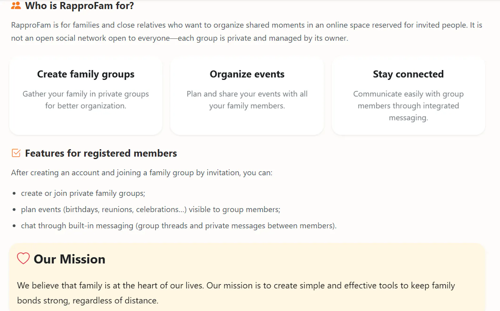 Rapprofam screenshot 2