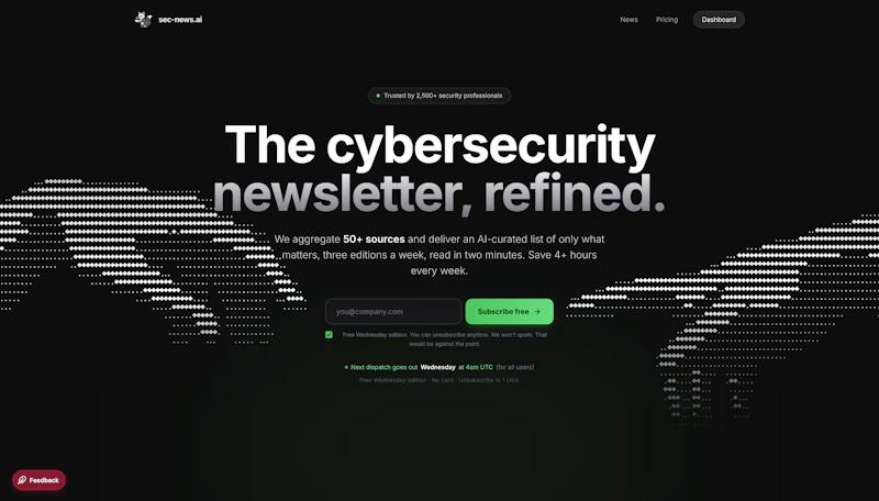 sec-news.ai | AI cybersec newsletter screenshot 1