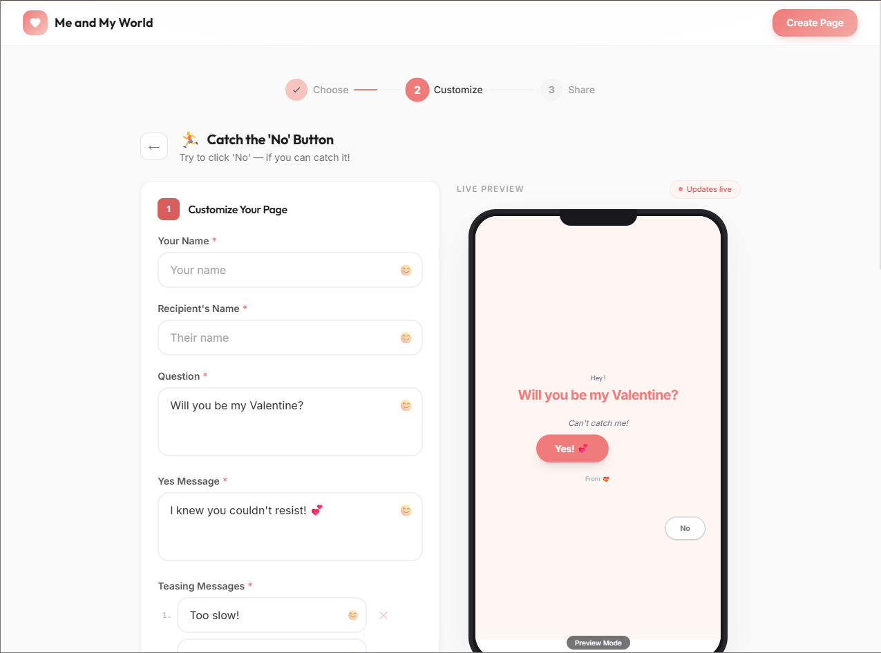 Me and My World - Screenshot 4 showing product features and functionality