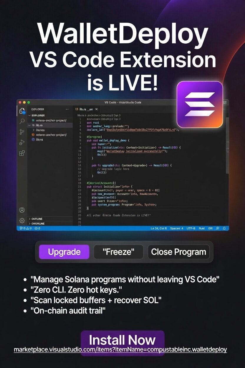 WalletDeploy: Manage Programs - no CLI gallery image