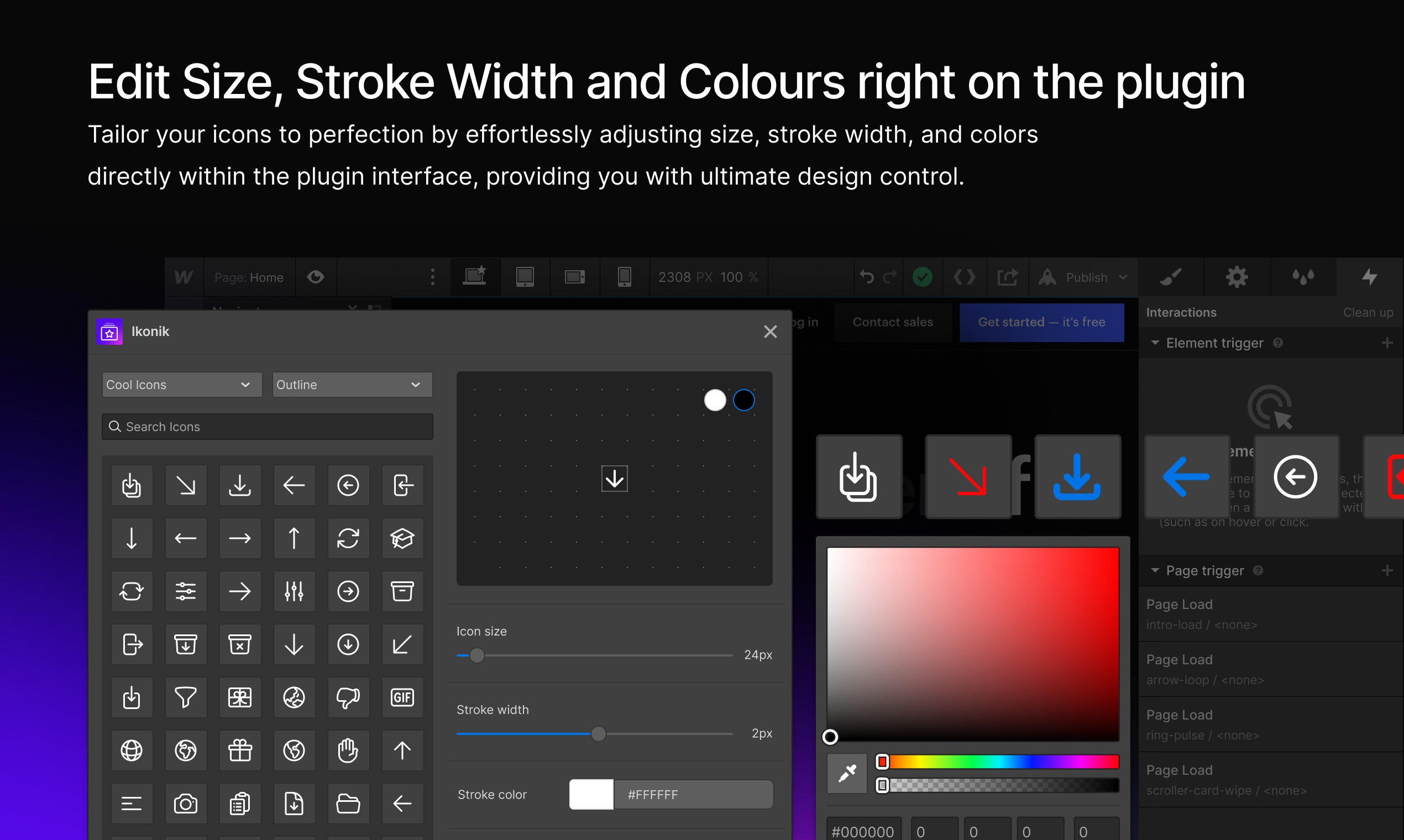 Media Ikonik - Aplikasi Webflow - 10K+ Ikon Disesuaikan Percuma di Web Aliran 3