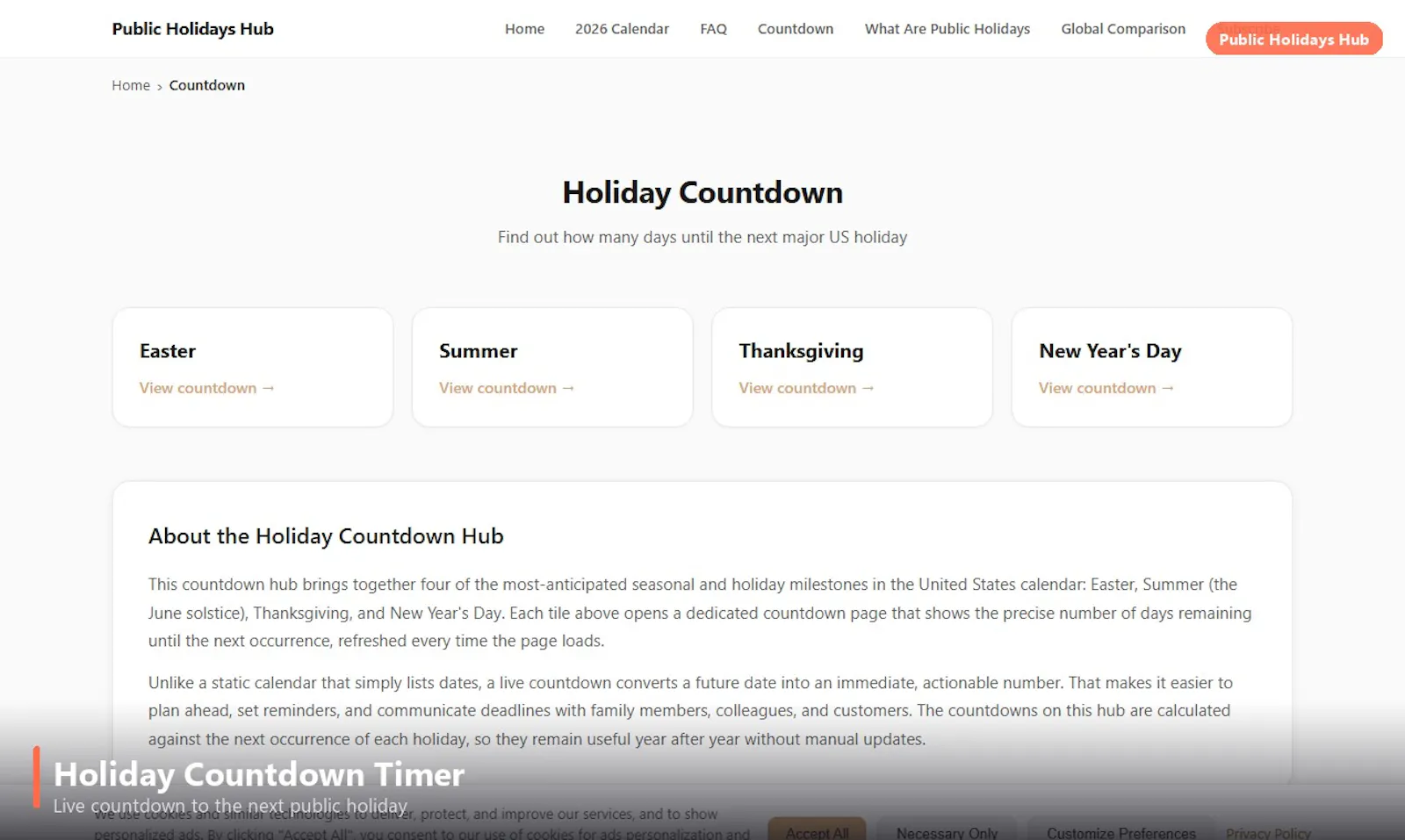 Public Holidays Hub screenshot 3