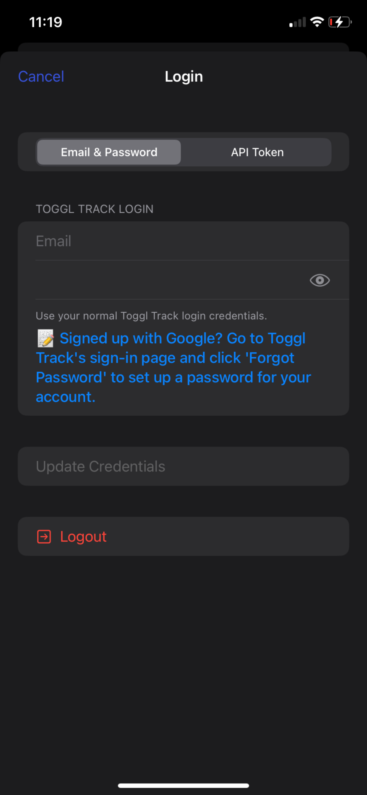 Toggl Lockscreen Widget gallery image