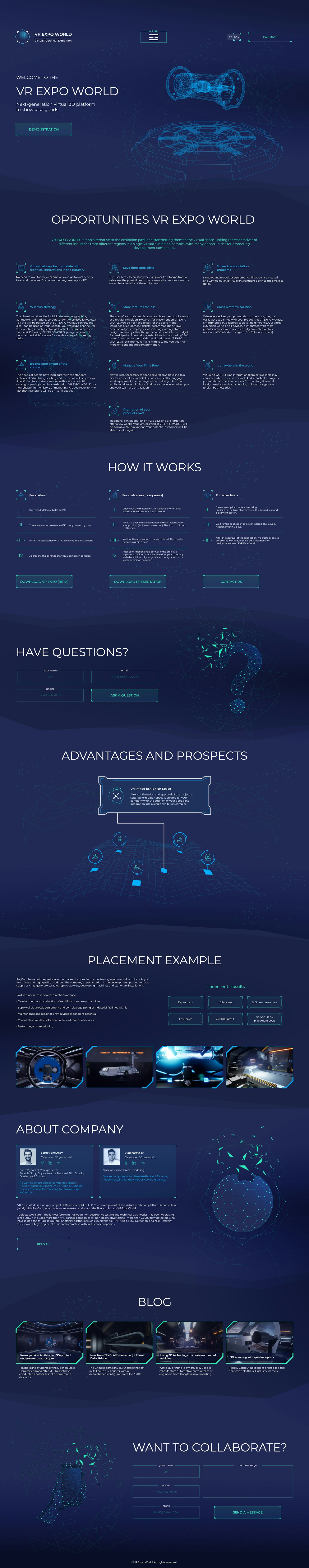 VR Promo Landing Page UX/UI -Design - UX UI VR Landing Page Figma Webdesign Medien 1