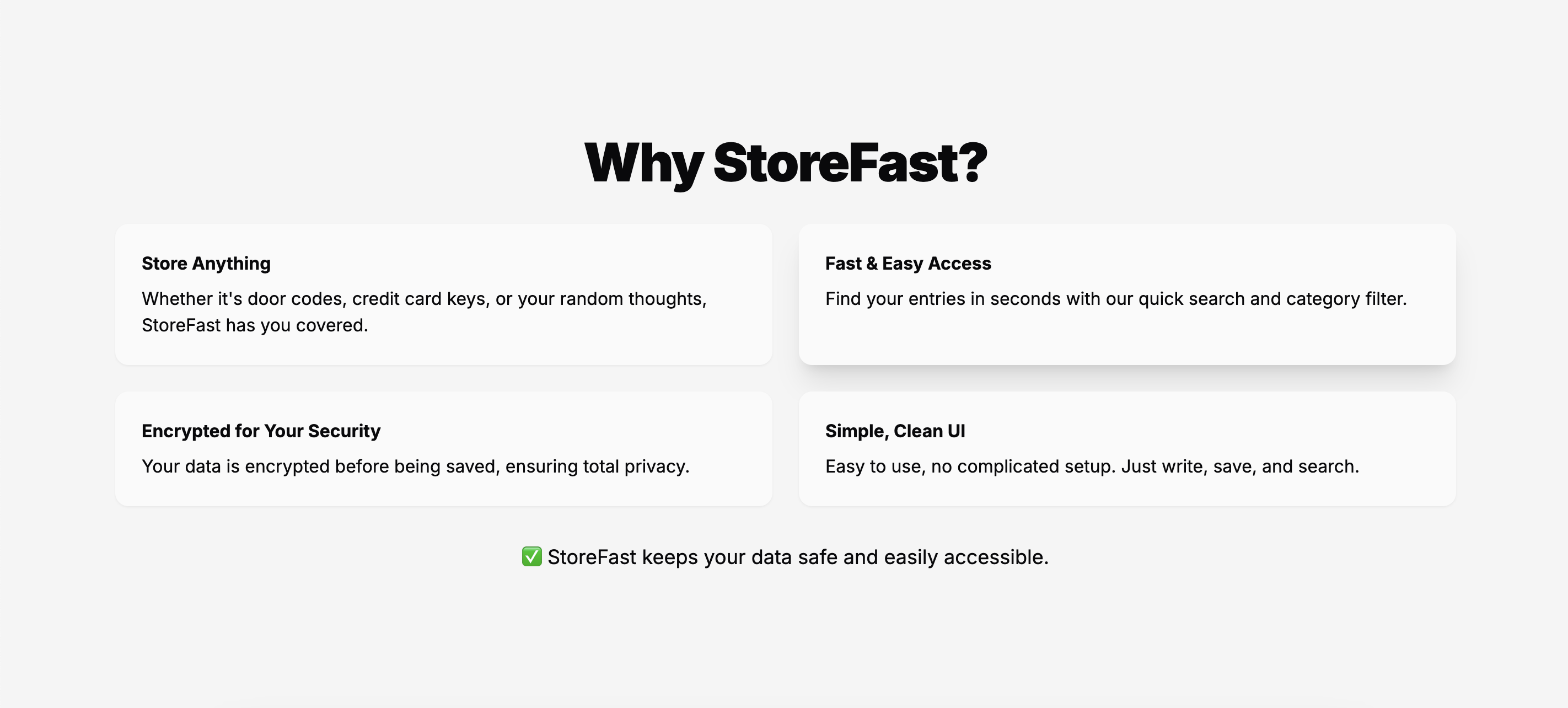 وسائط storefast - تخزين آمن وسريع وبسيط للملاحظات والرموز الخاصة بك! 3
