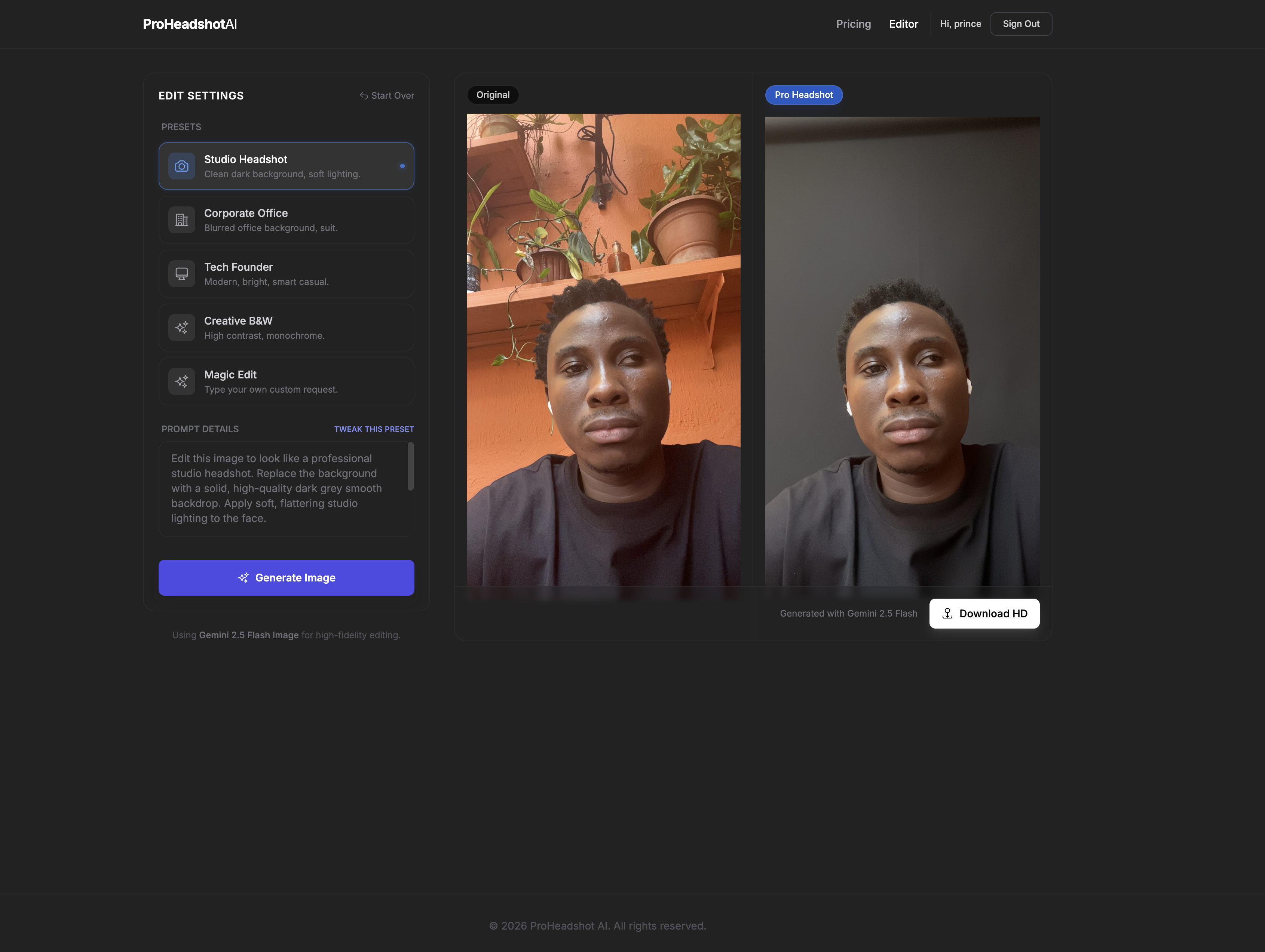 ProHeadshot AI gallery image