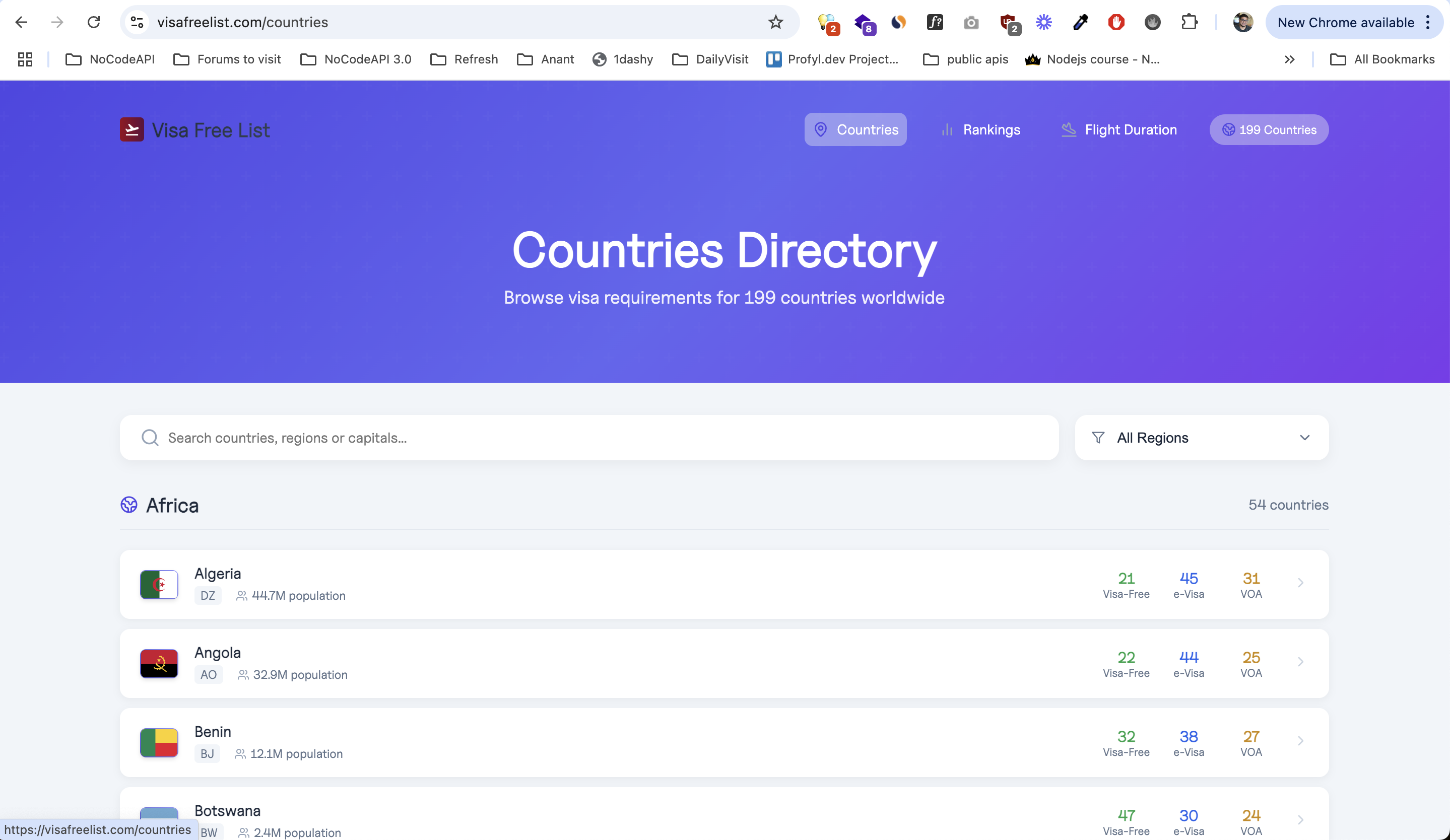 Lista gratuita de visas media 3