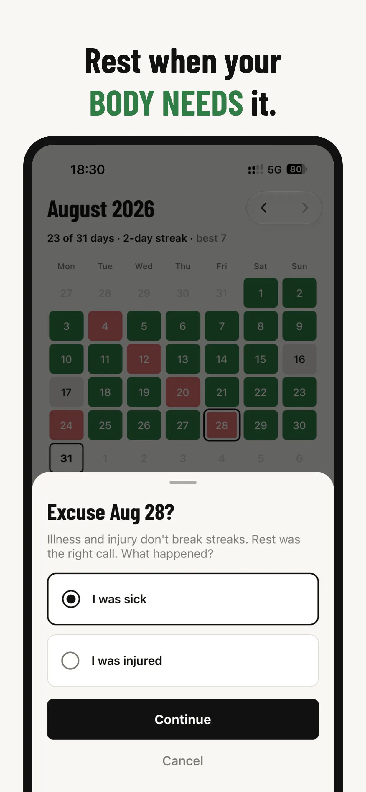 UNSKIP: Fitness Habit Tracker gallery image