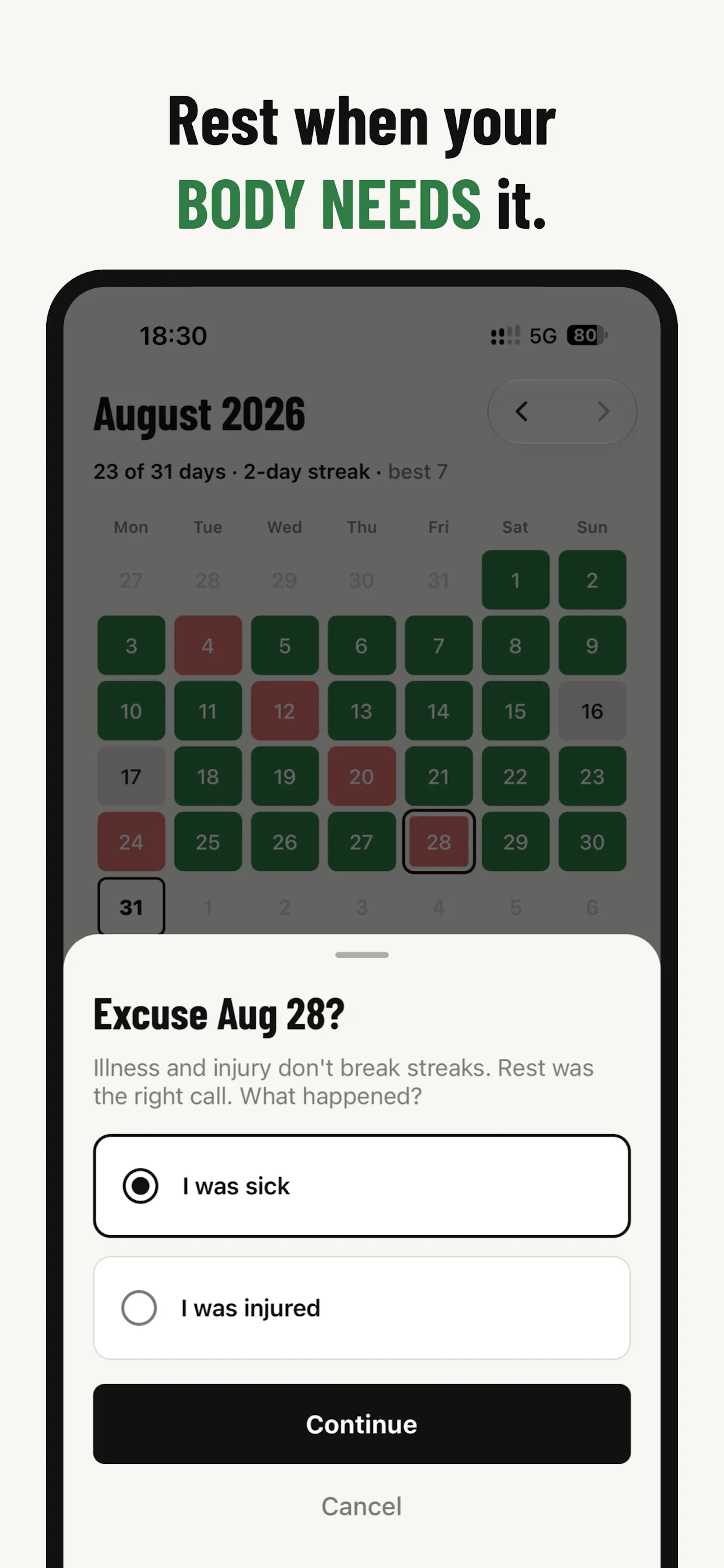 UNSKIP: Fitness Habit Tracker screenshot 8
