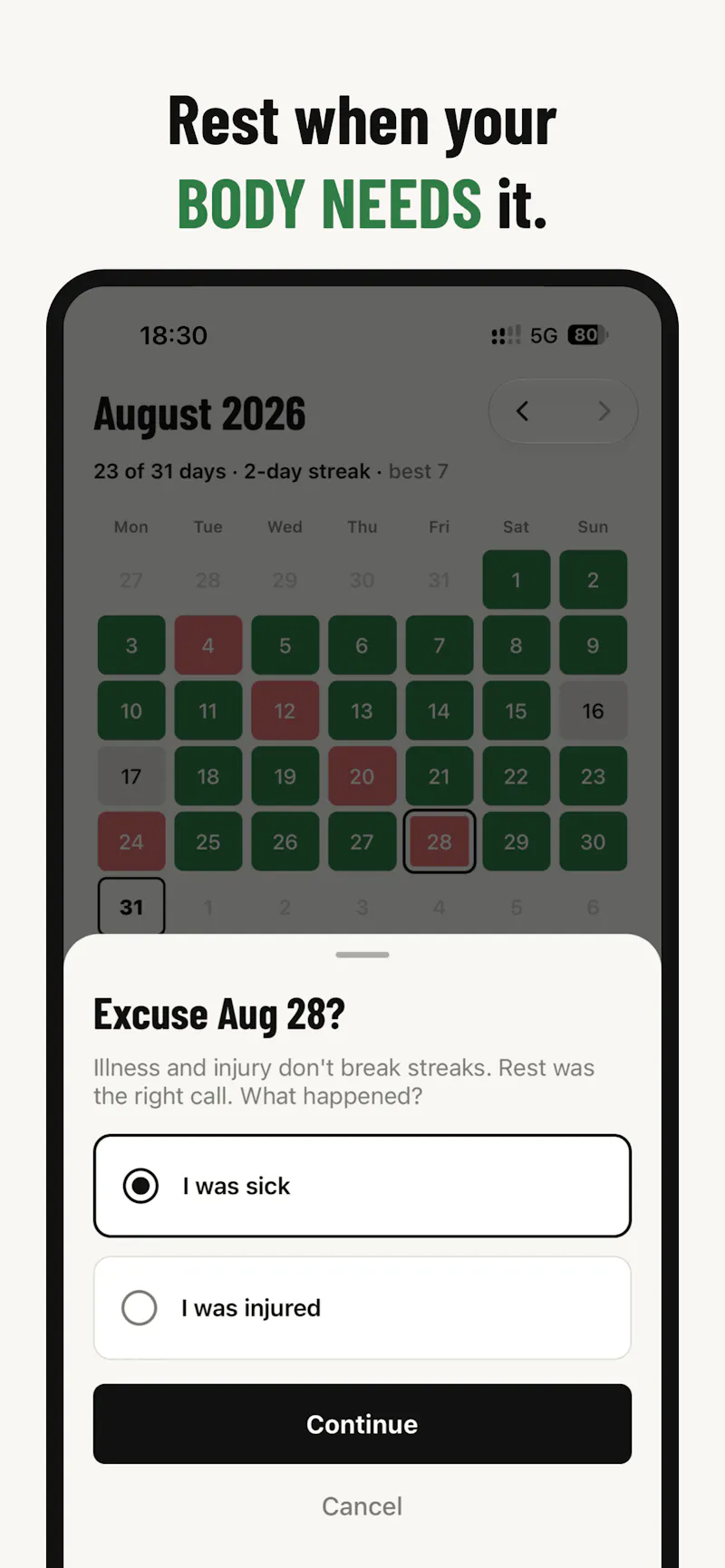 UNSKIP: Fitness Habit Tracker screenshot 8
