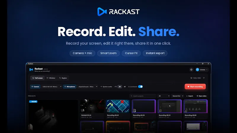 Rackast screenshot 1 (video preview)
