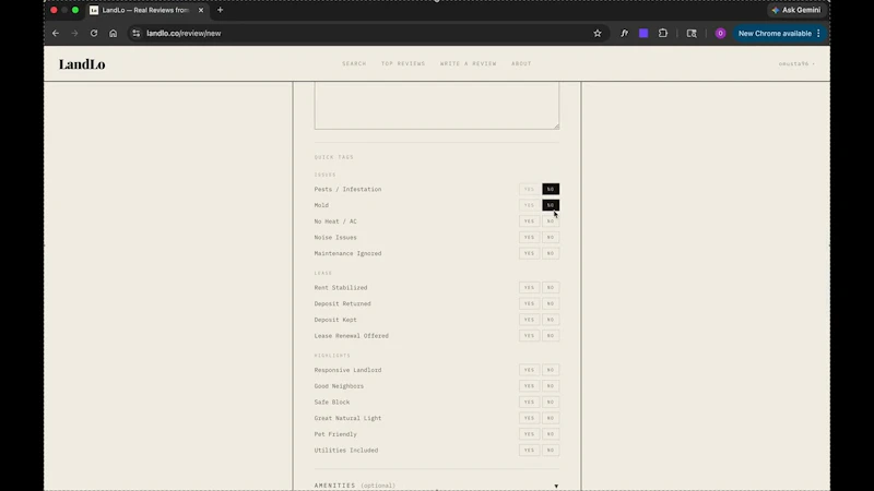 LandLo — Real Reviews from Real Tenants. screenshot 1 (video preview)