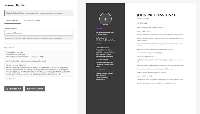 ResumeBuildFlo - Resume Builder screenshot 1