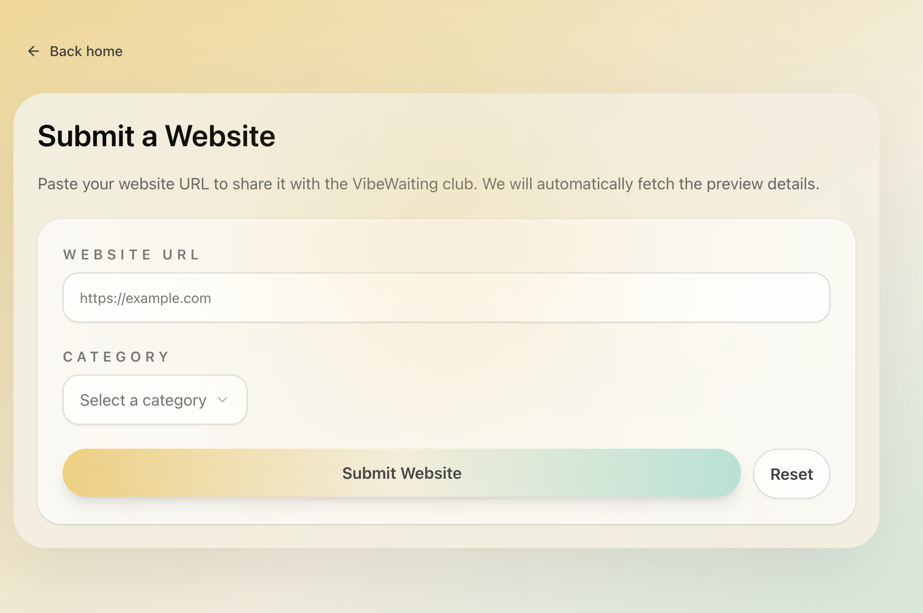 VibeWaiting Club - Screenshot 3 showing product features and functionality