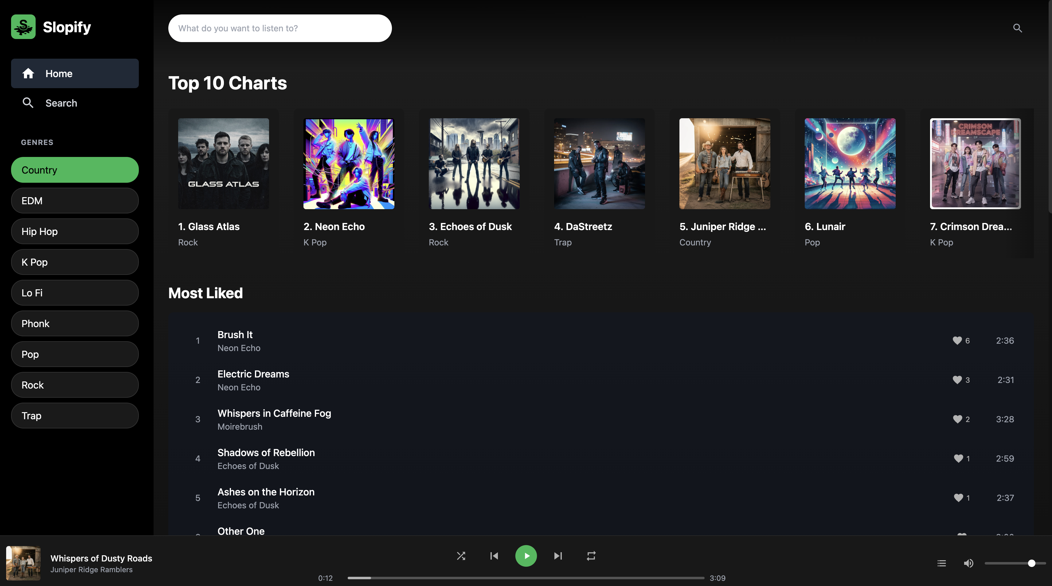 Slopify - Main product screenshot demonstrating key features and user interface