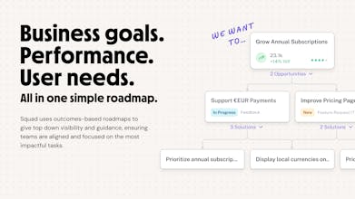 スクワッドのロードマップ作成機能は、ビジネスの目標と顧客の要求を合わせるために役立ちます。