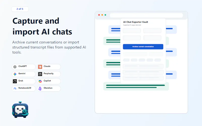 AI Chat Exporter: Local Vault screenshot 1