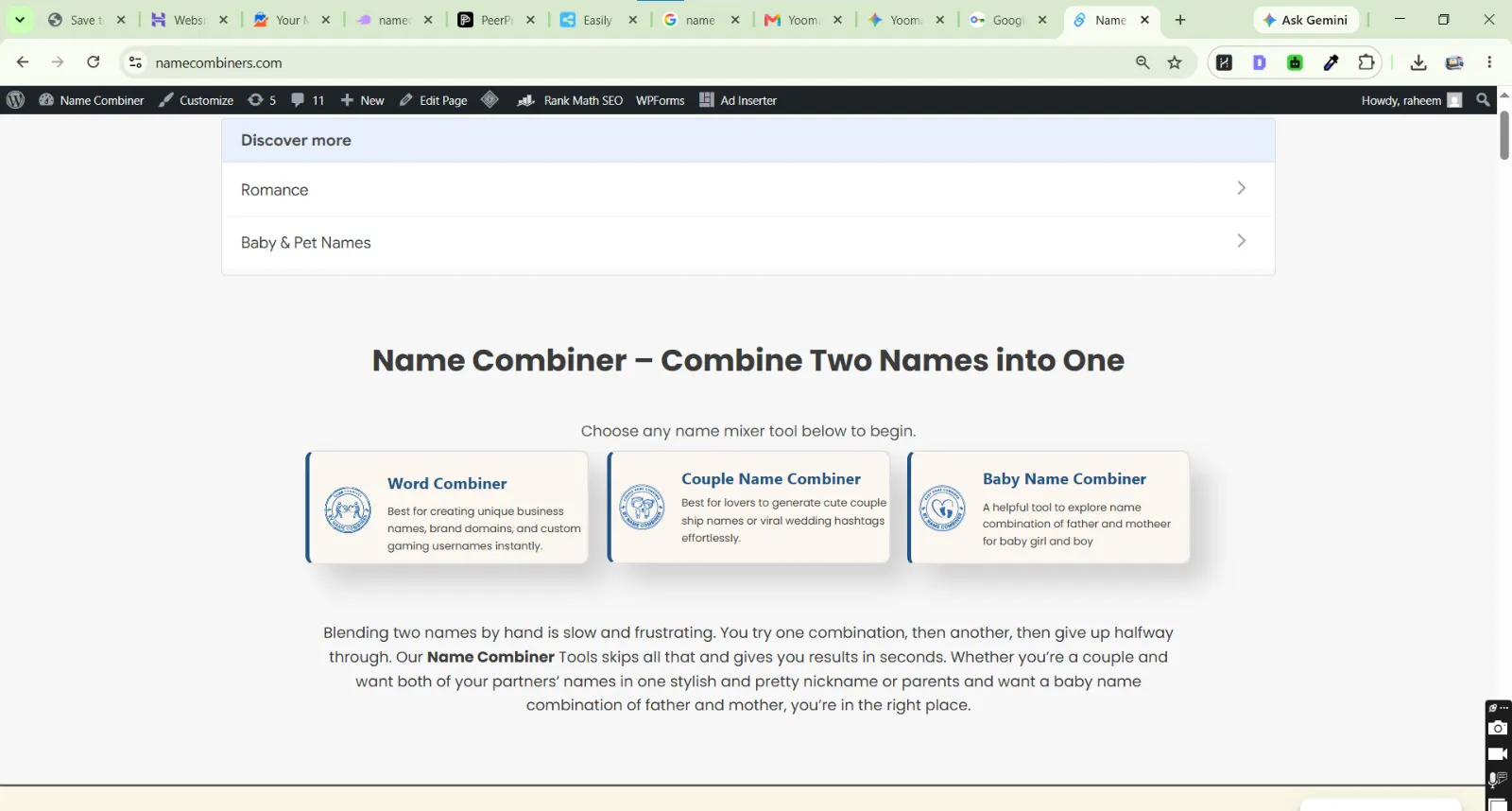 Name Combiner Tools screenshot 1