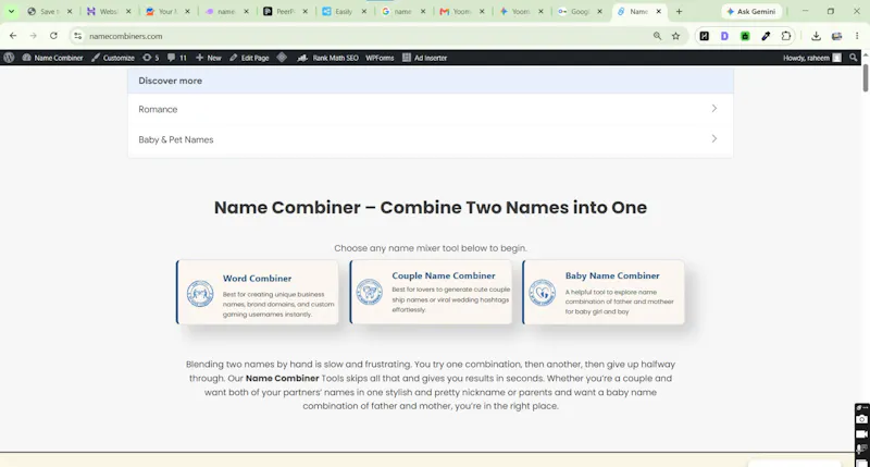 Name Combiner Tools screenshot 1