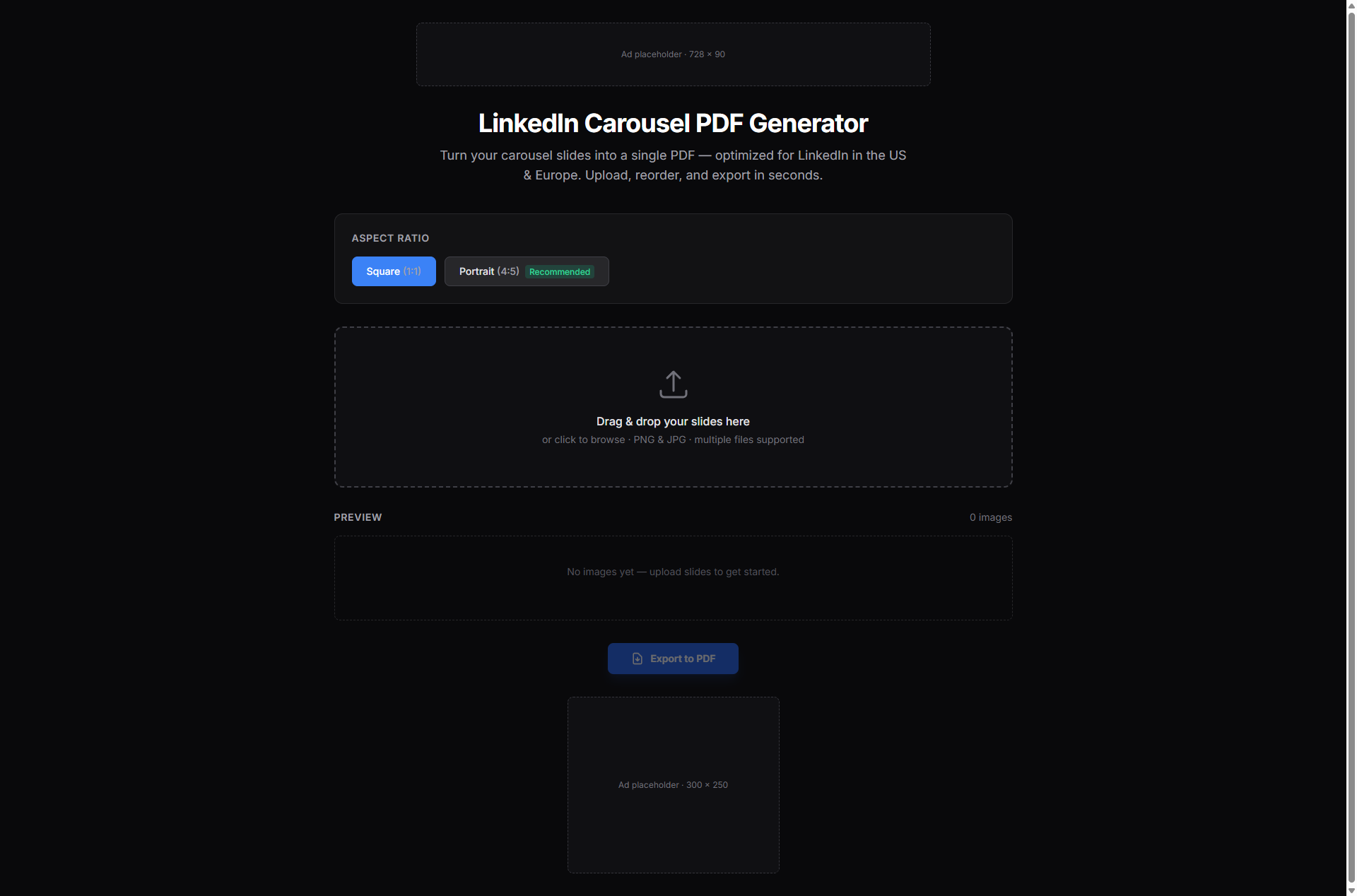 LinkedIn Carousel PDF Generator gallery image