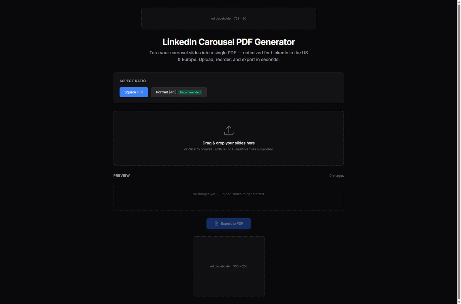 LinkedIn Carousel PDF Generator screenshot 1