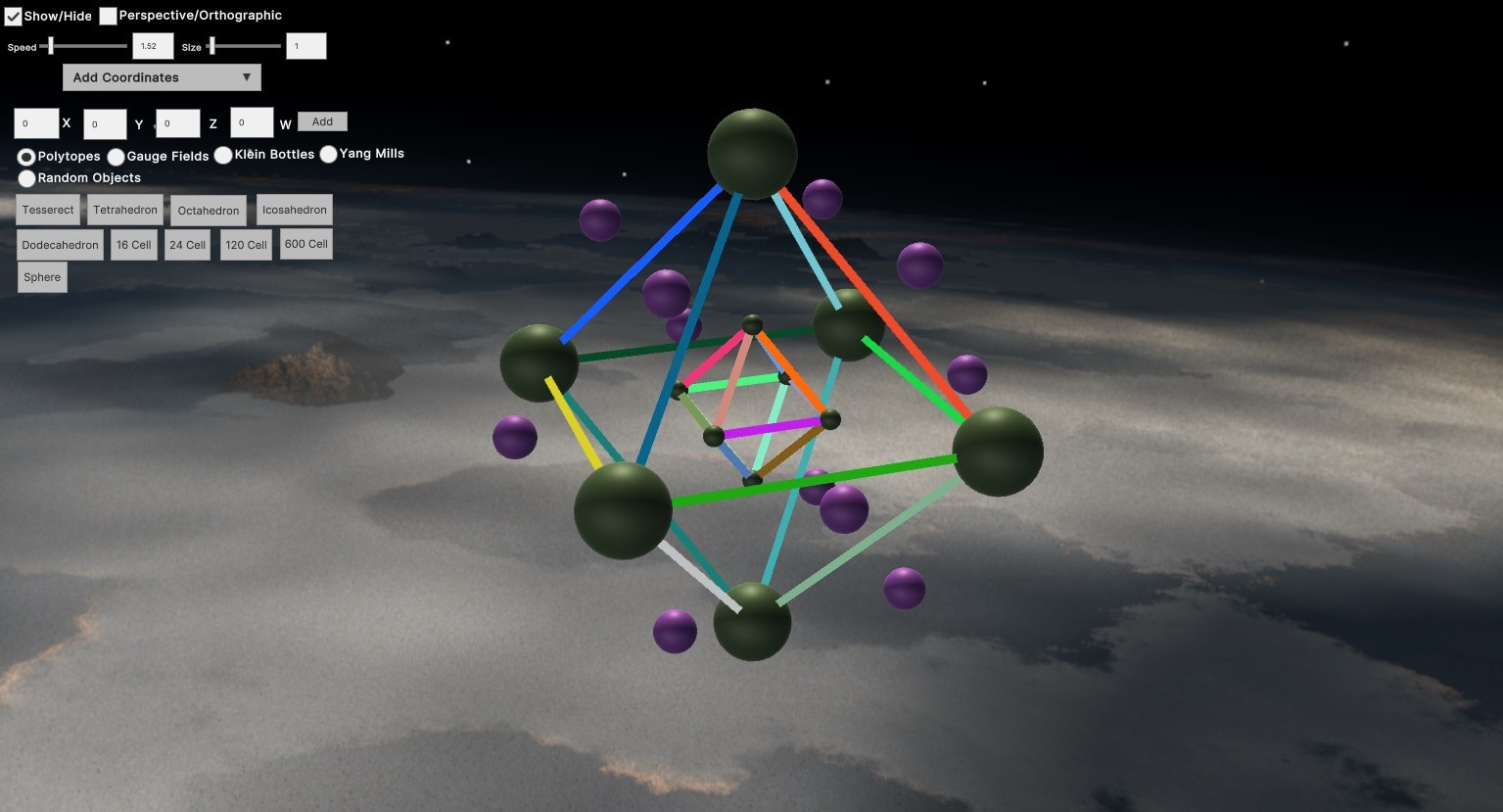 4D Visualization Simulator using Unity3D gallery image
