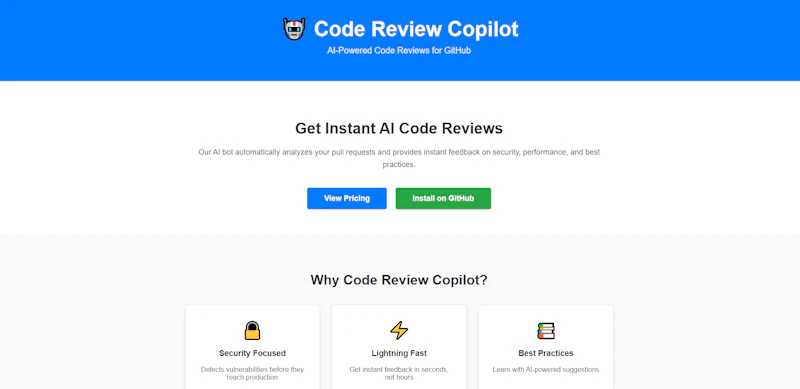 Code Review Copilot screenshot 2