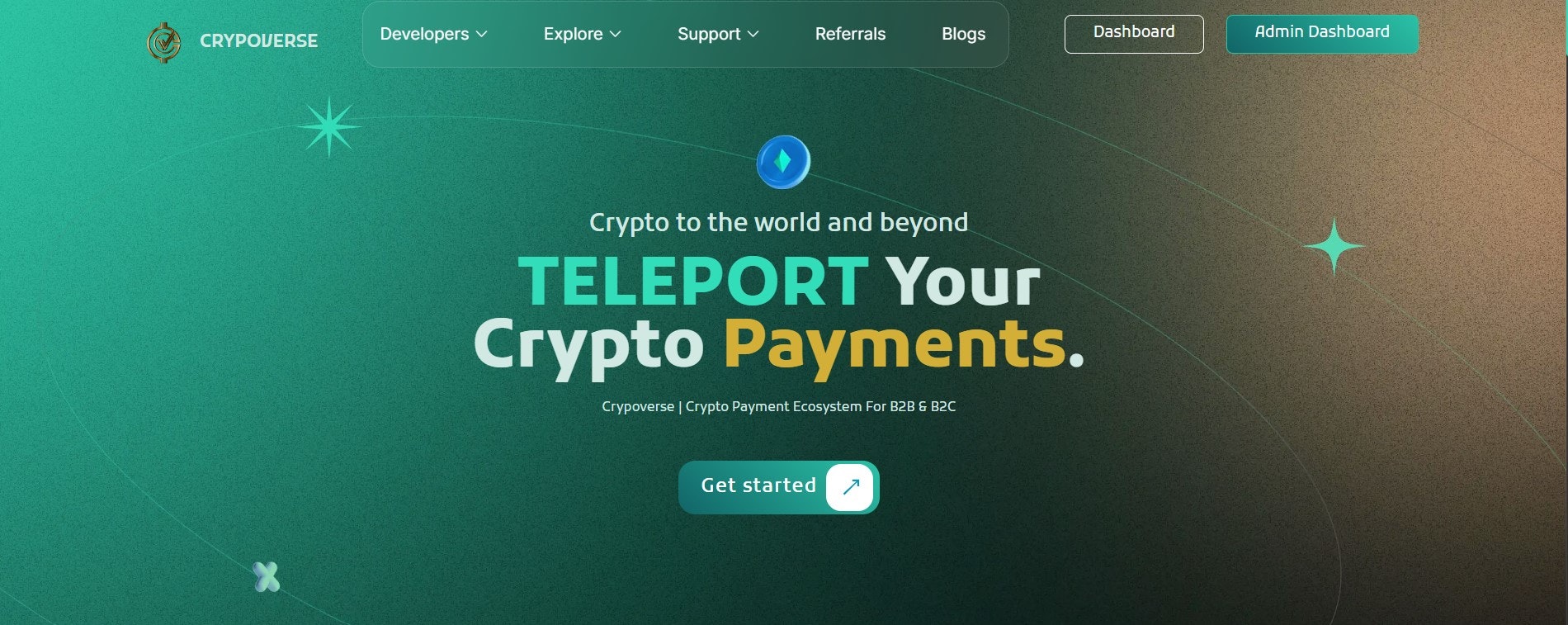 Crypoverse - Main product screenshot demonstrating key features and user interface
