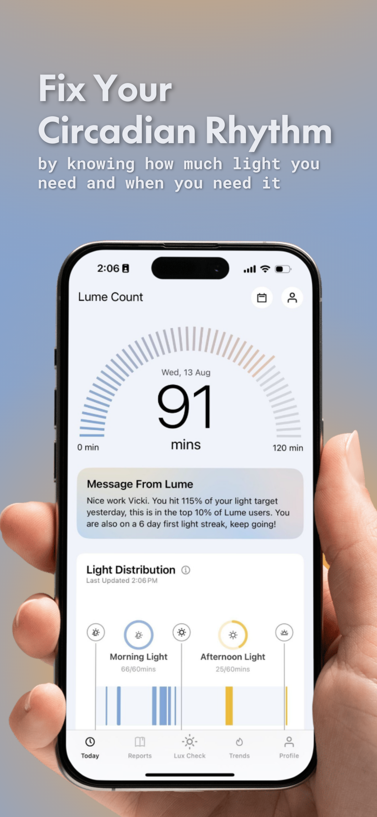 Lume: Light Tracker - Rastree su luz solar, optimice su salud media 3