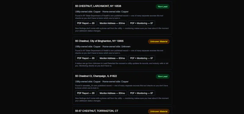 Lead Pipe Check screenshot 2