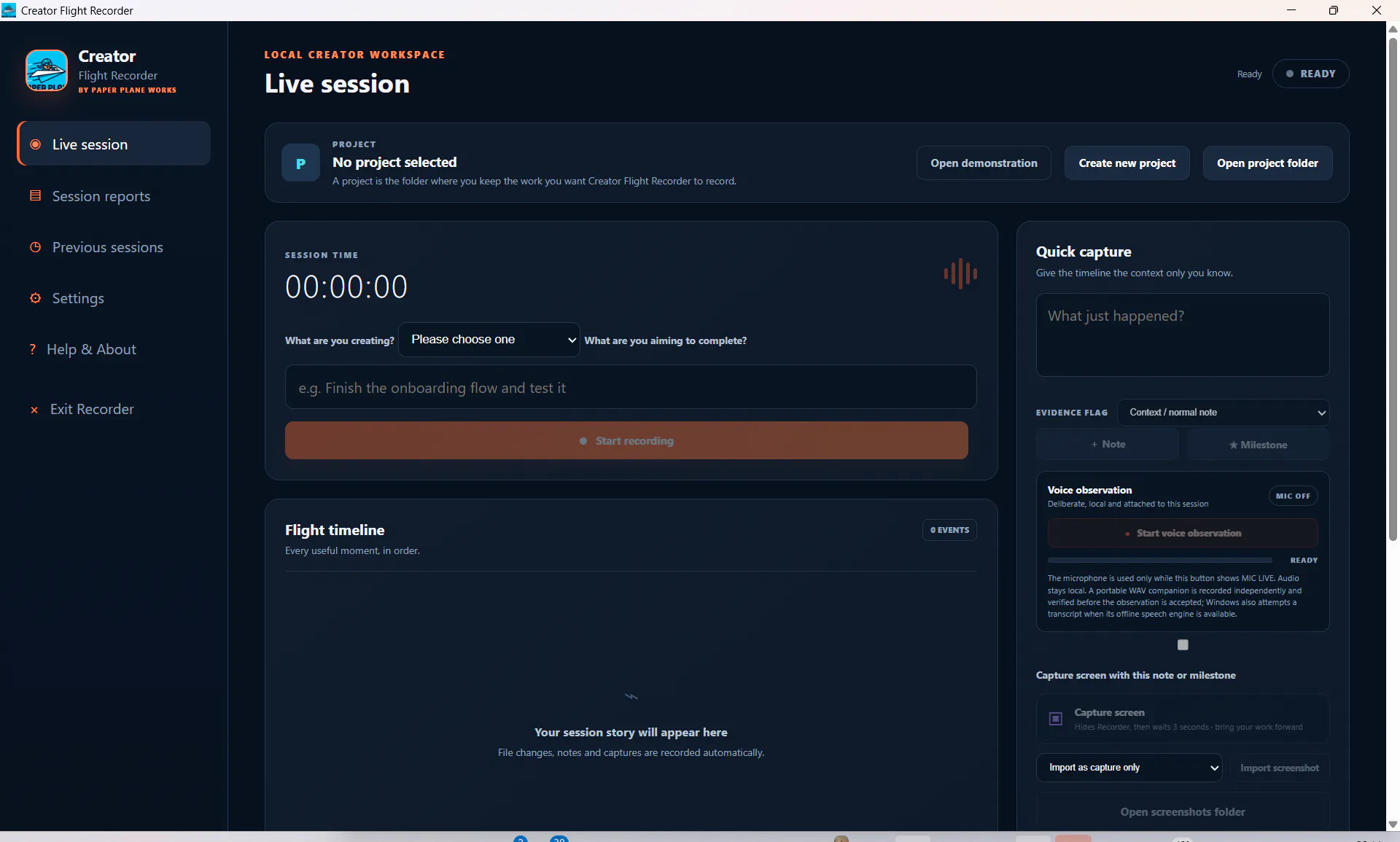 Creator Flight Recorder gallery image