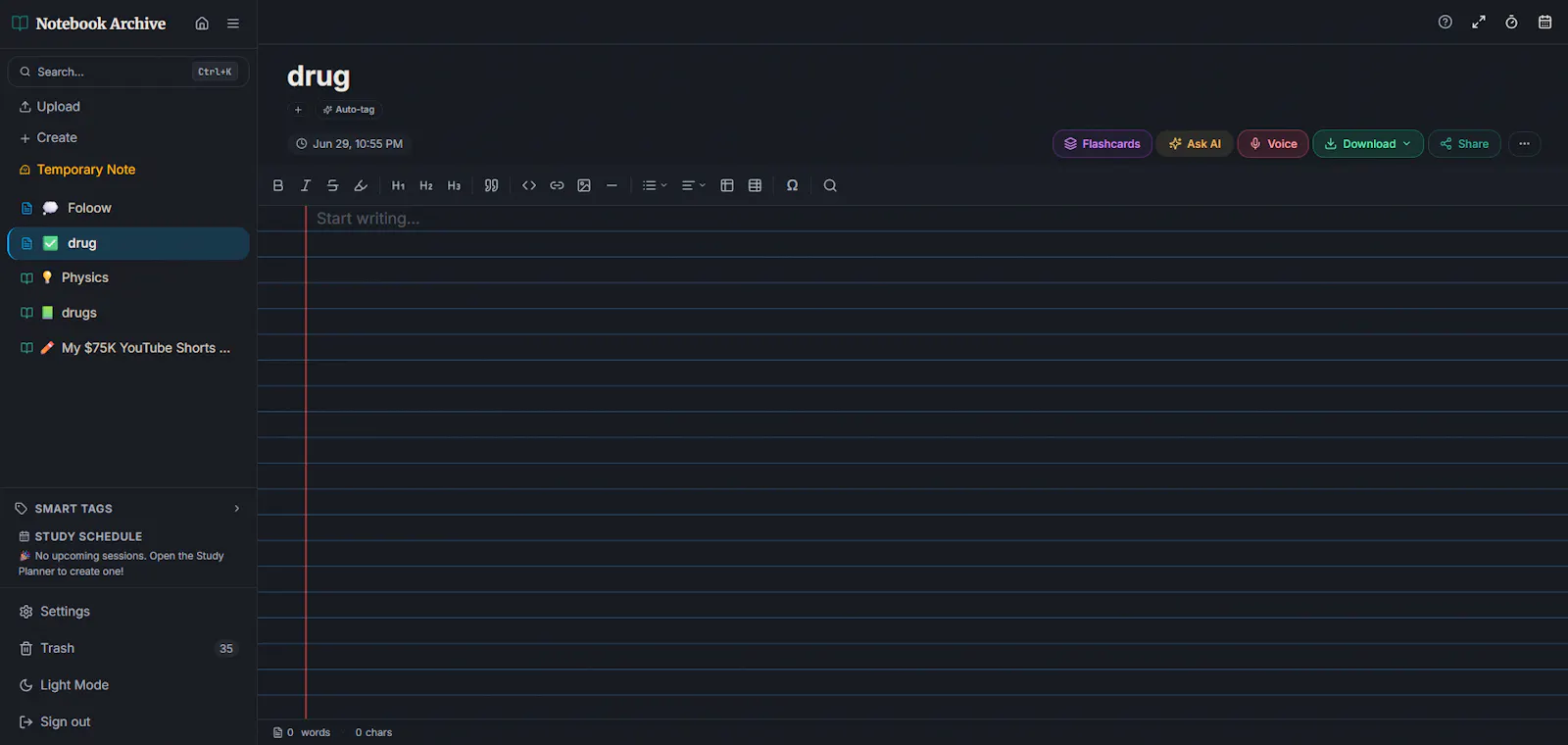 Notebook Archive screenshot 4