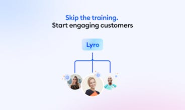 Tidio Lyro의 고급 지원을 시각적으로 표현하여 고객 문의를 신속하게 해결하고 효율적인 솔루션을 제공하는 능력을 보여줍니다.